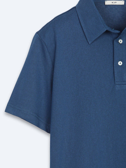 Marineblaues Baumwollmix T-Shirt