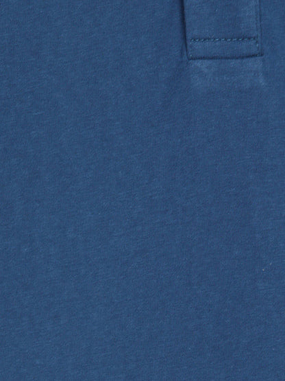 Marineblaues Baumwollmix T-Shirt