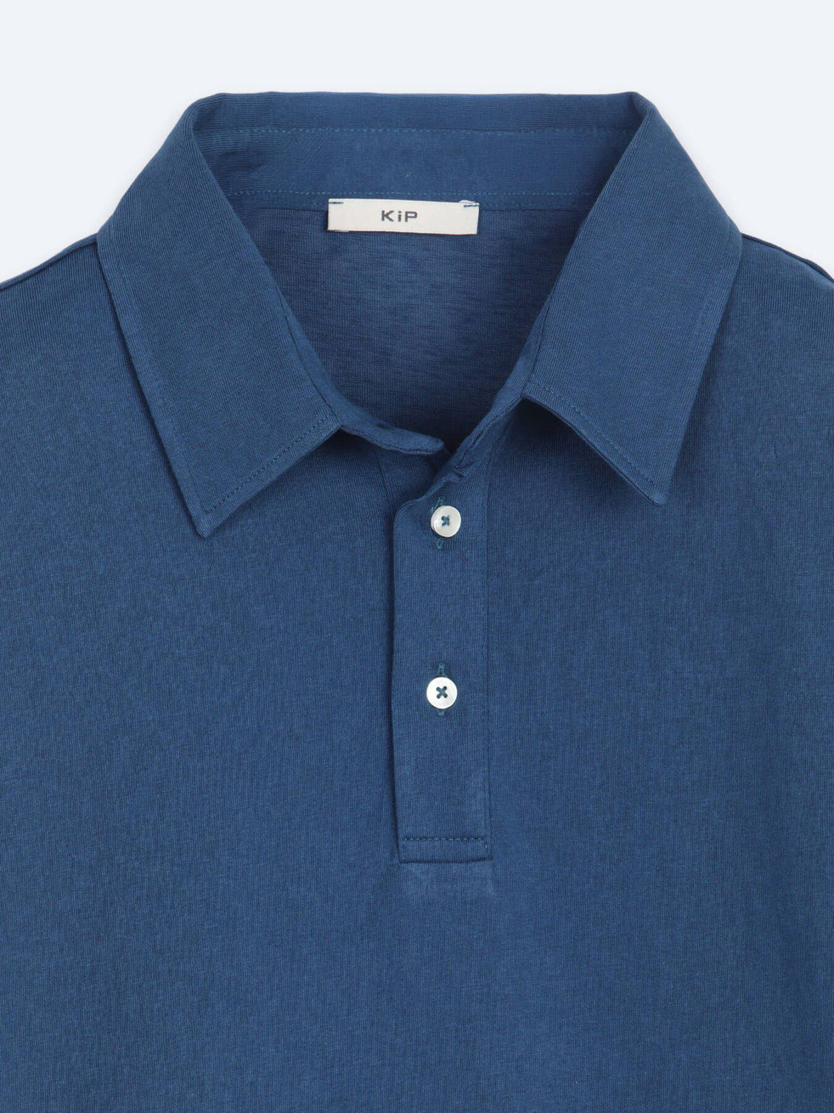 Marineblaues Baumwollmix T-Shirt