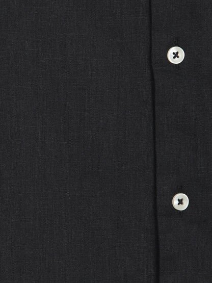 Schwarzes Regular Fit Casual Hemd Baumwolle