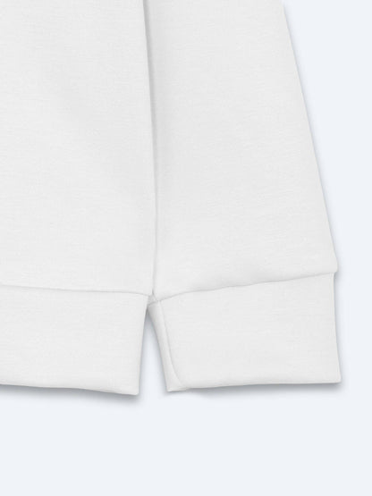 Weißes schlichtes Sweatshirt