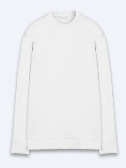 Weißes schlichtes Sweatshirt