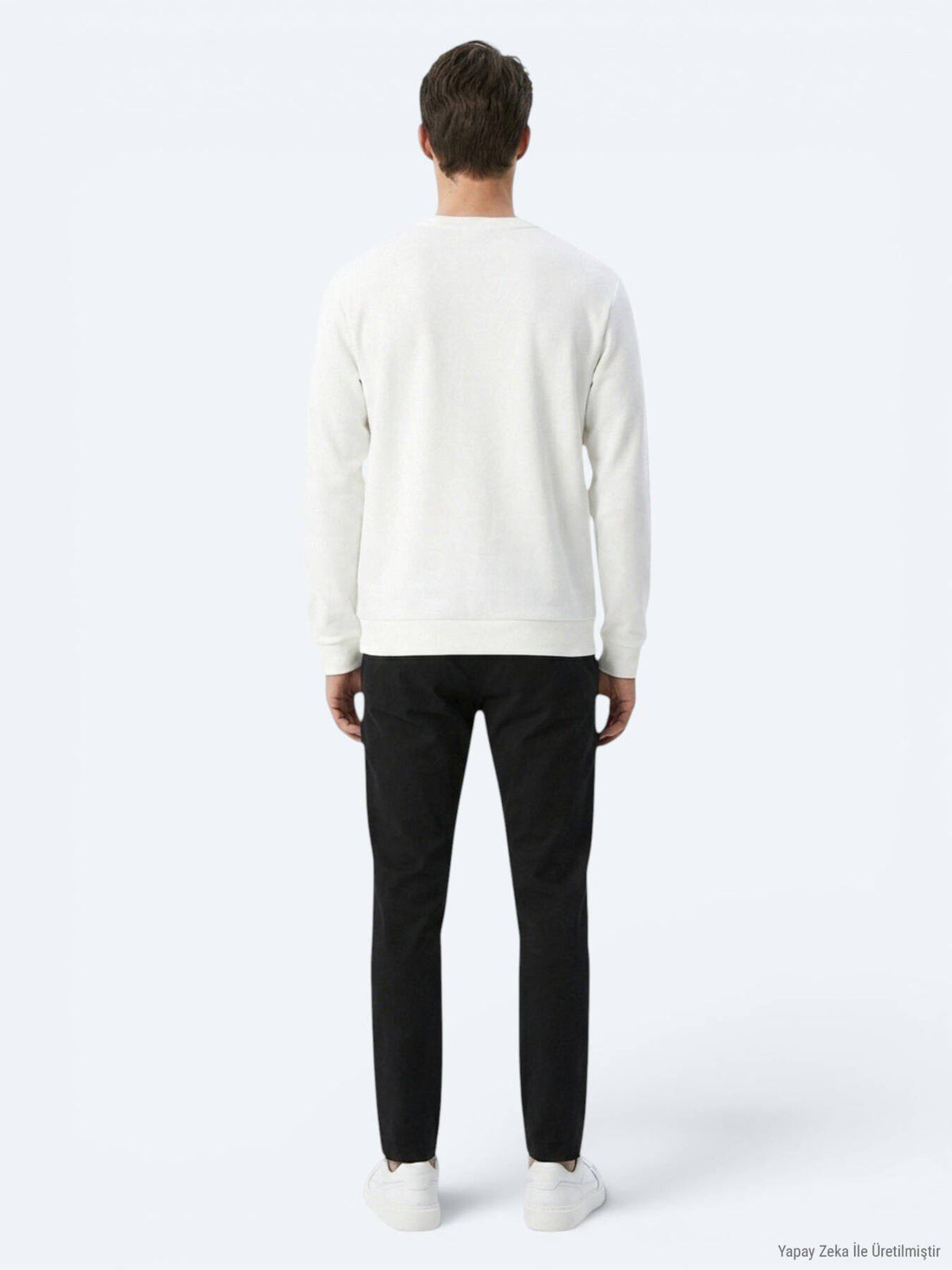 Weißes schlichtes Sweatshirt