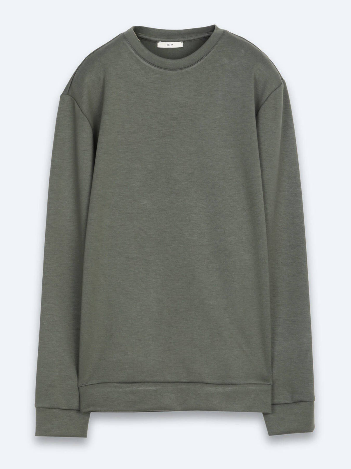 Khaki Unifarben Sweatshirt