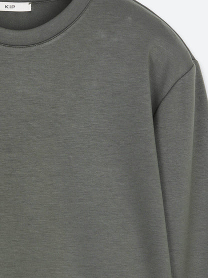Khaki Unifarben Sweatshirt