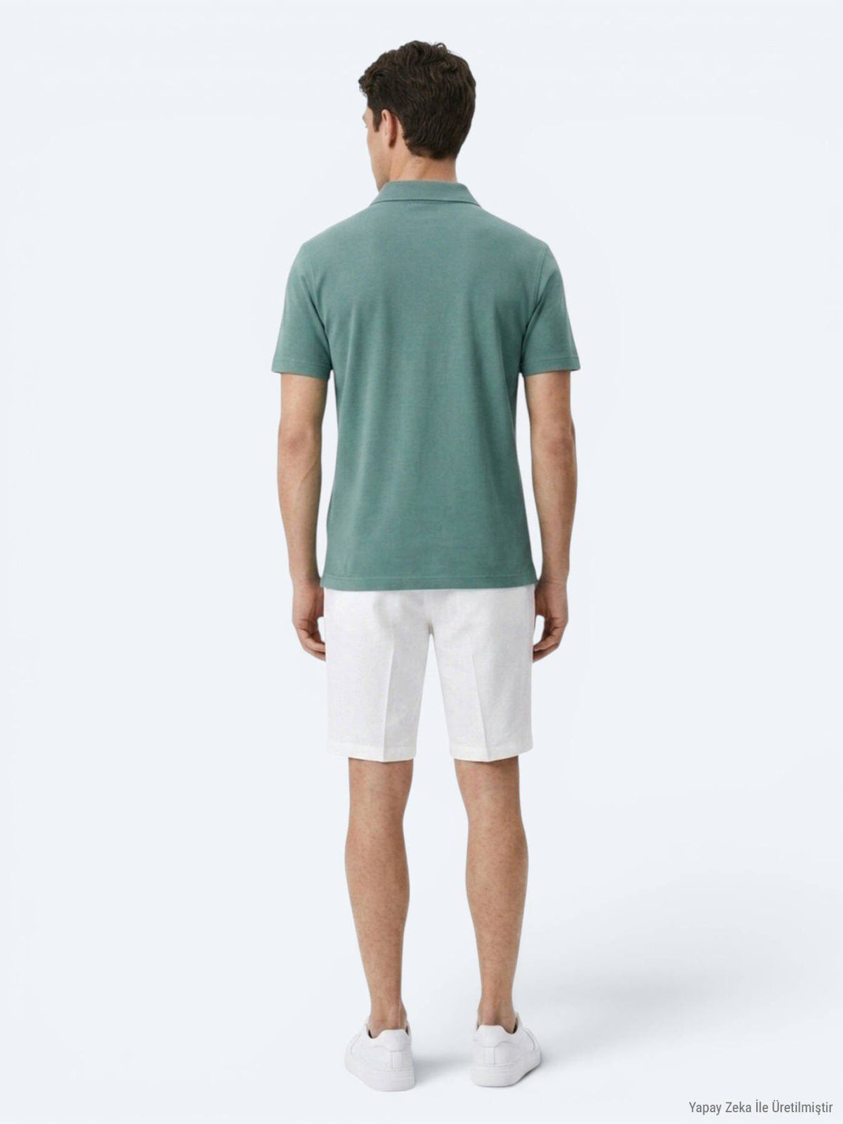 Dunkelkhaki Baumwollmischung T-Shirt