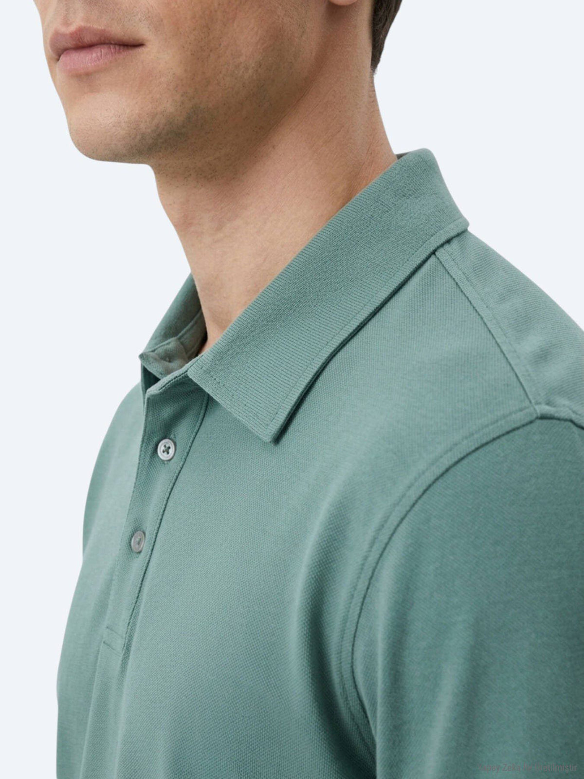 Dunkelkhaki Baumwollmischung T-Shirt