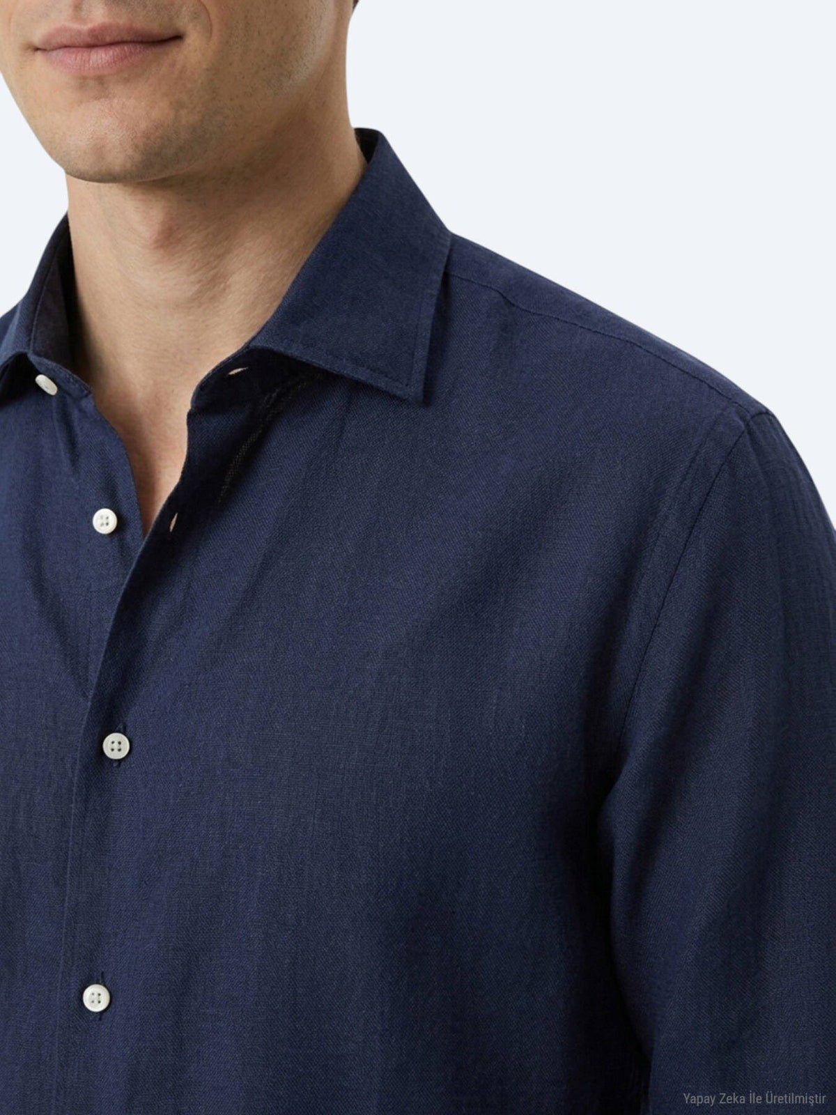Indigo Regular Fit Casual Baumwollhemd