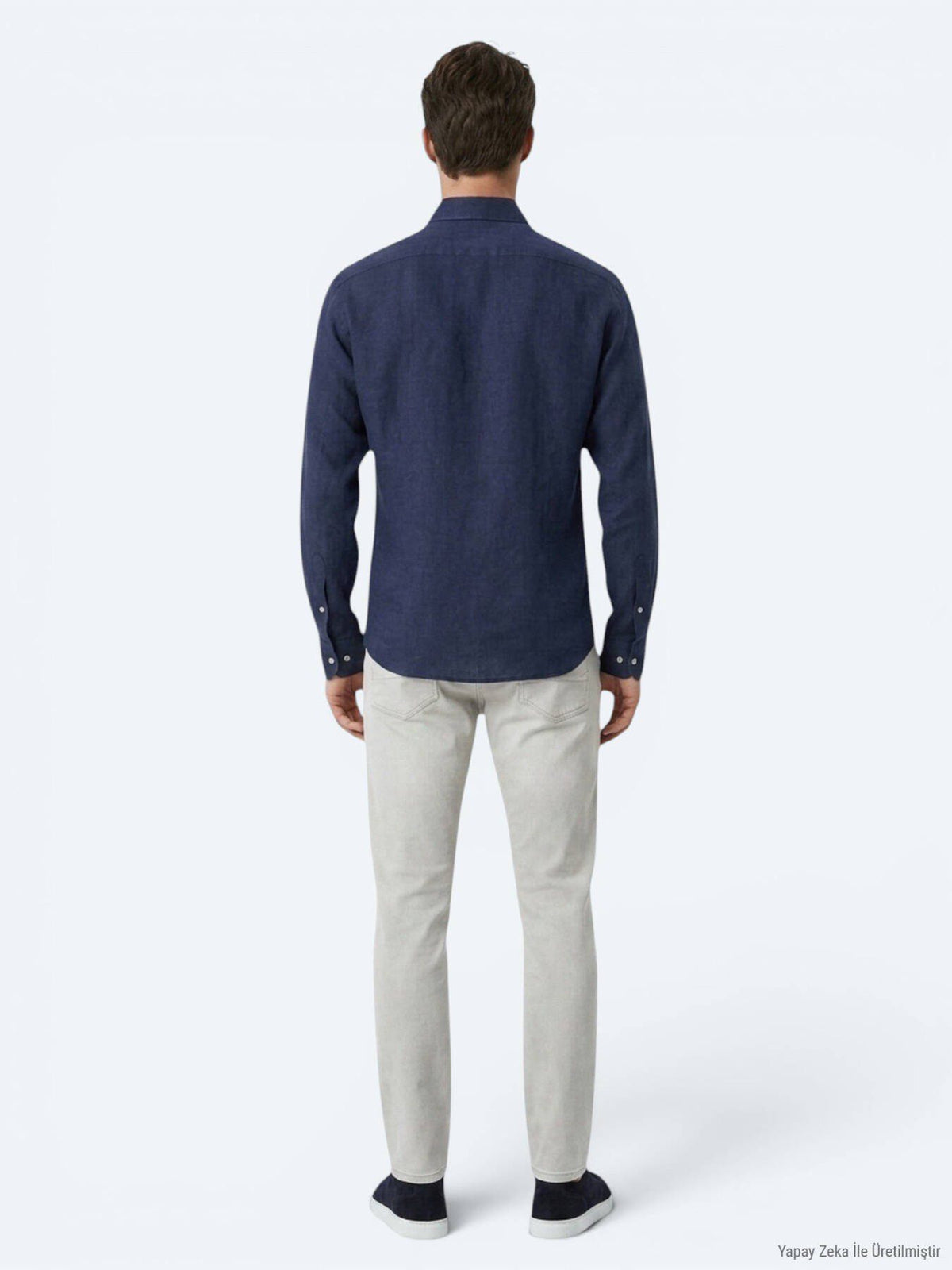 Indigo Regular Fit Casual Baumwollhemd