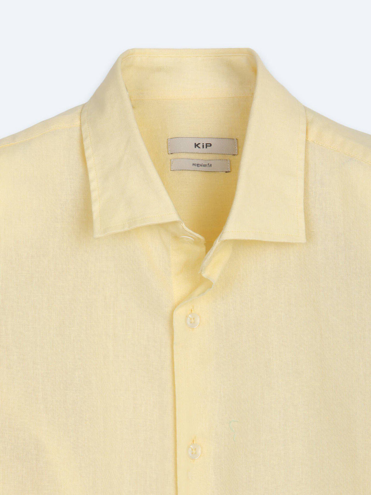 Gelbes Regular Fit Casual Hemd aus Baumwolle