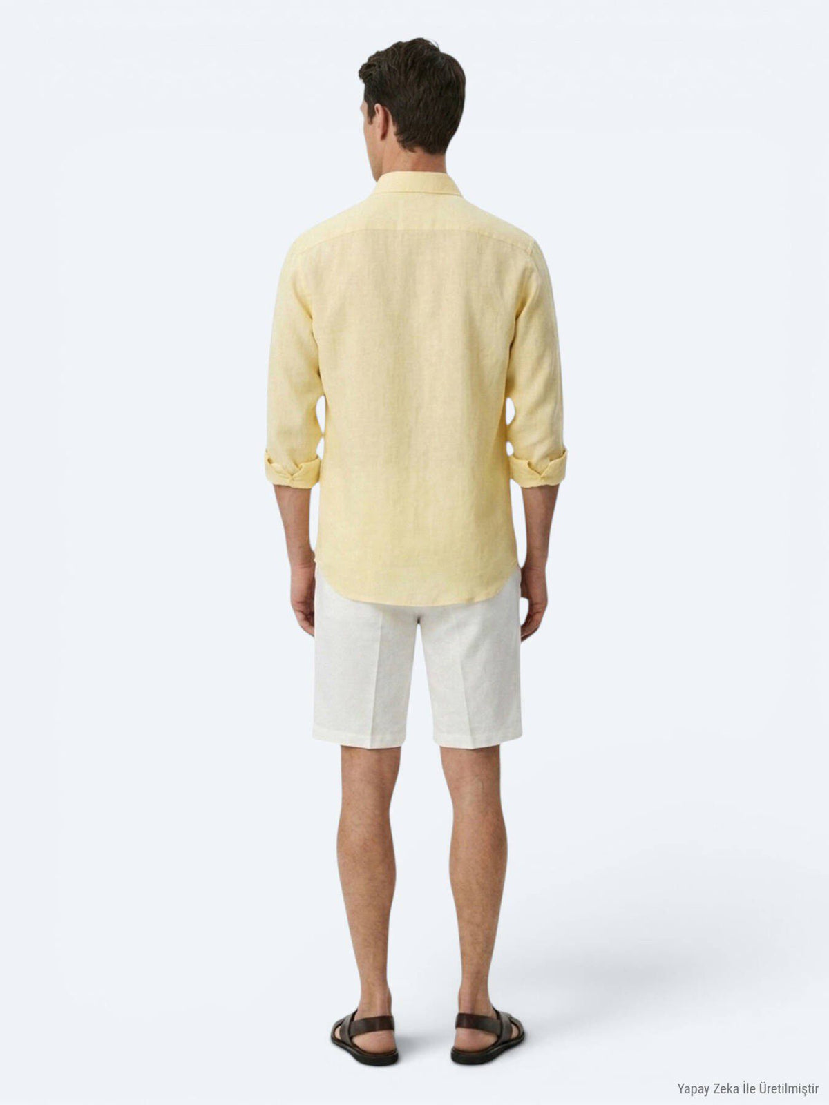 Gelbes Regular Fit Casual Hemd aus Baumwolle