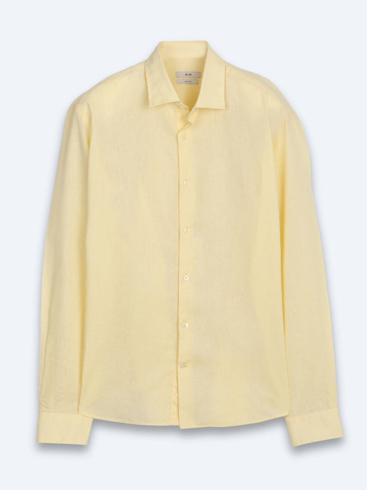 Gelbes Regular Fit Casual Hemd aus Baumwolle