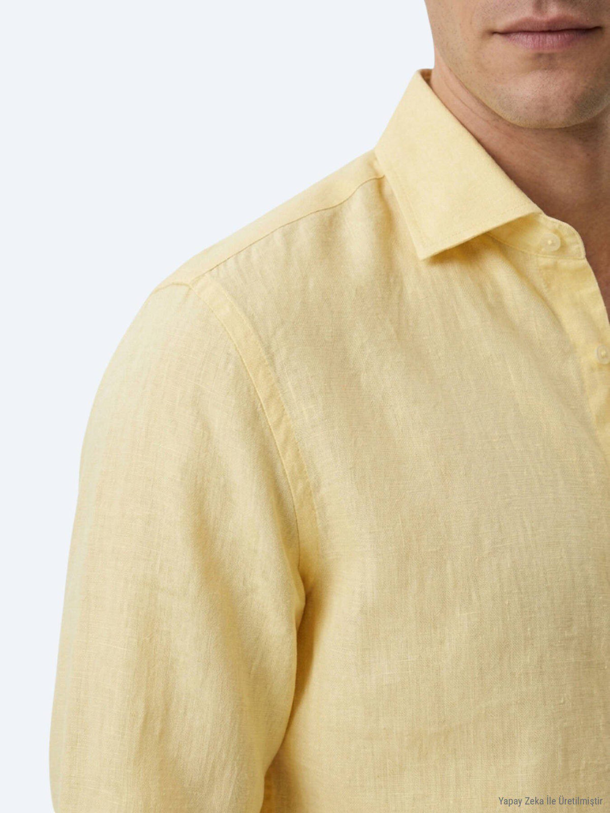 Gelbes Regular Fit Casual Hemd aus Baumwolle