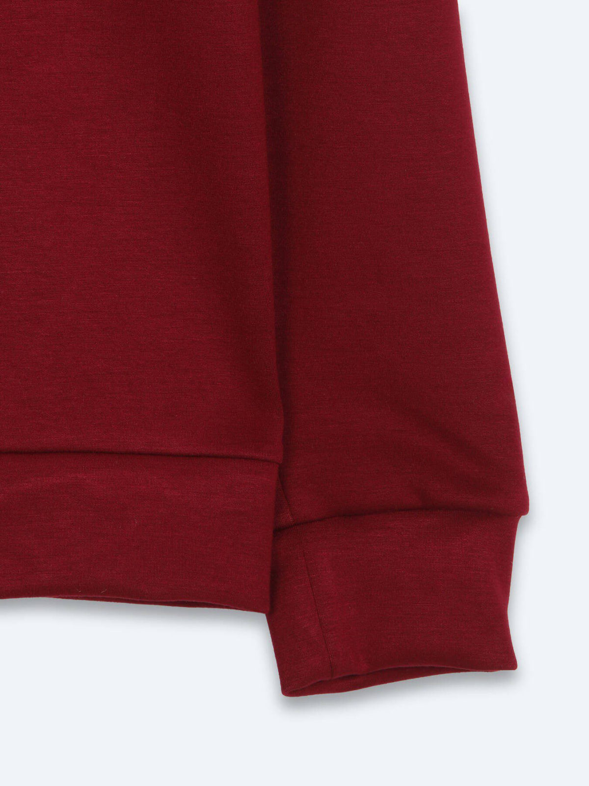 Bordeaux Unifarbenes Sweatshirt