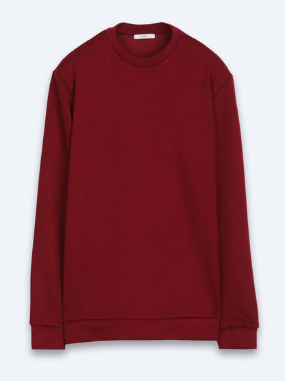 Bordeaux Unifarbenes Sweatshirt