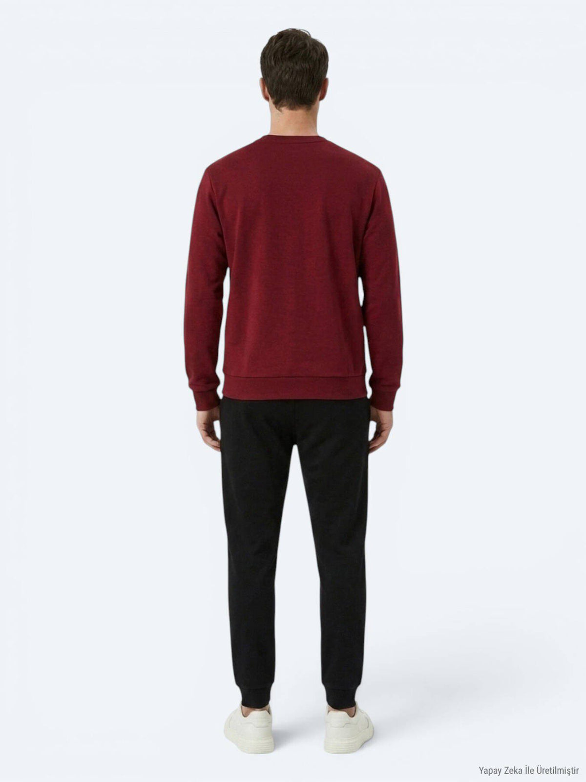 Bordeaux Unifarbenes Sweatshirt