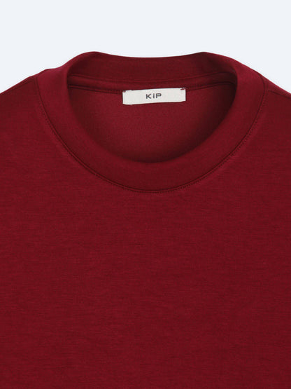 Bordeaux Unifarbenes Sweatshirt