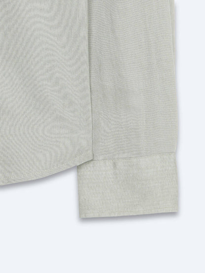 Grünes Regular Fit Casual Hemd aus Baumwolle