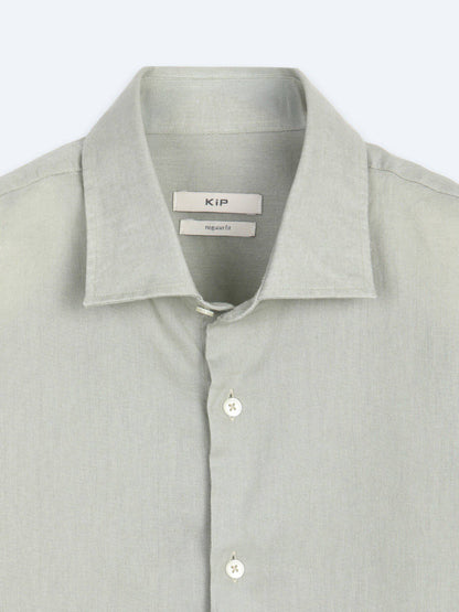 Grünes Regular Fit Casual Hemd aus Baumwolle