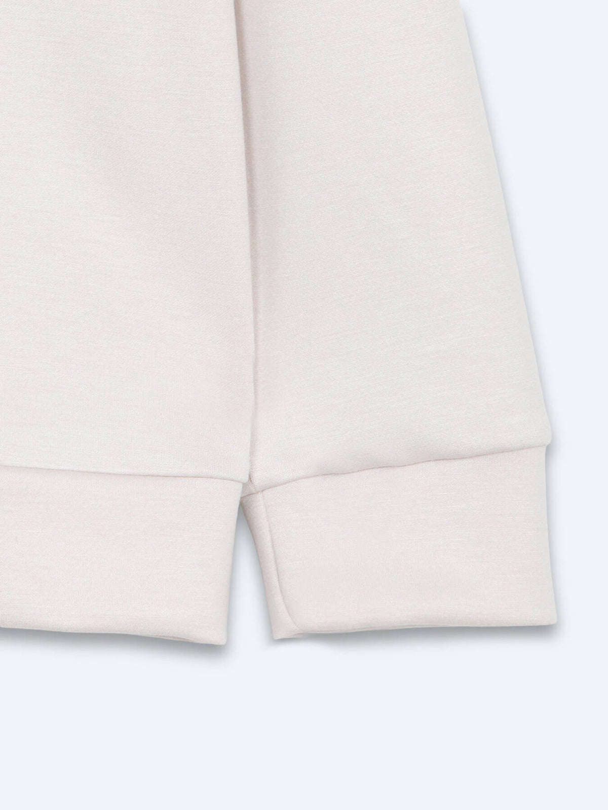 Beiges Unifarben Sweatshirt