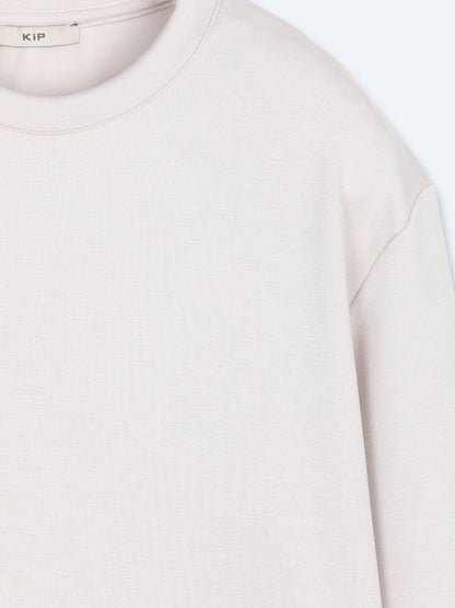 Beiges Unifarben Sweatshirt