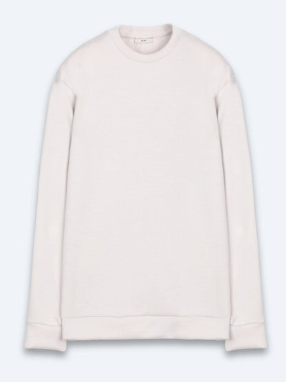 Beiges Unifarben Sweatshirt