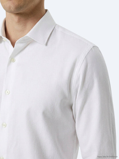 Weißes Casual Baumwollhemd Regular Fit