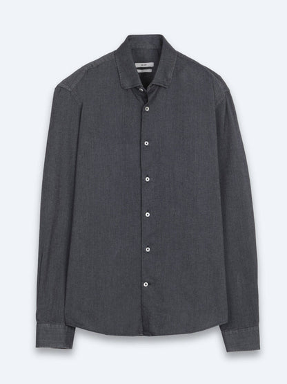 Schwarzes Casual Baumwollhemd Regular Fit