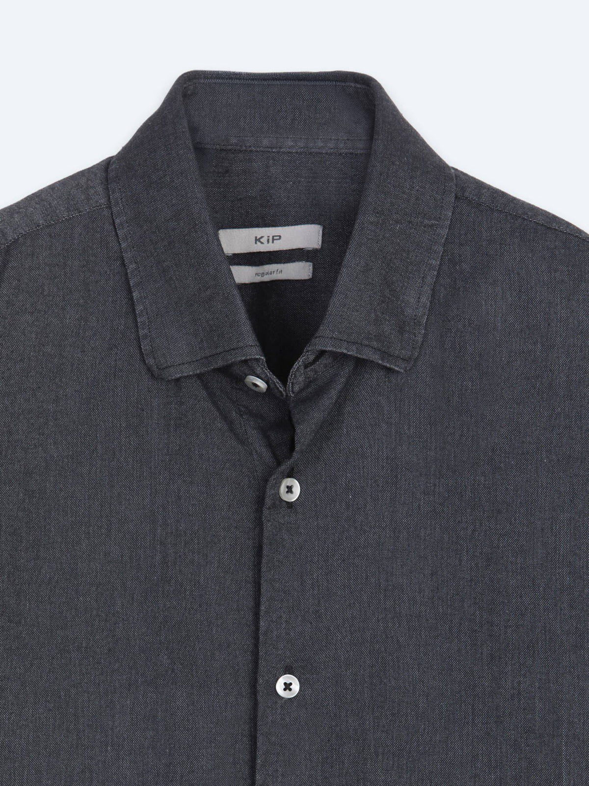 Schwarzes Casual Baumwollhemd Regular Fit