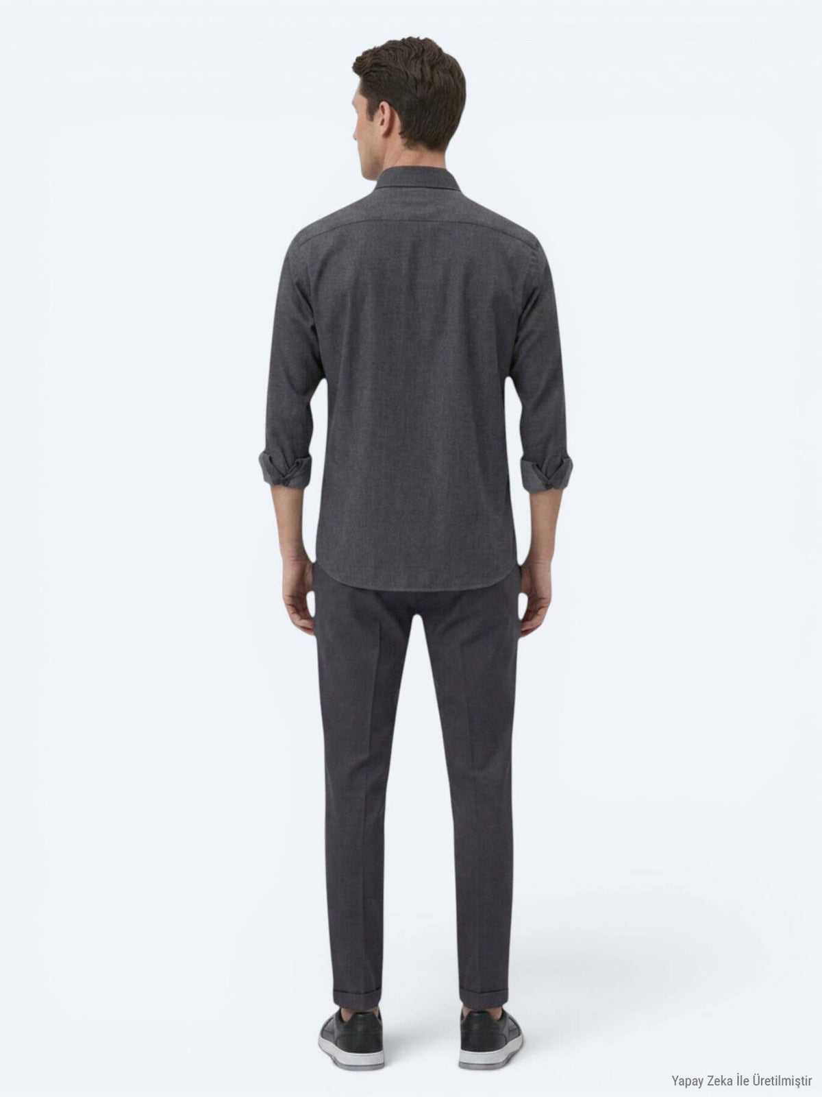 Schwarzes Casual Baumwollhemd Regular Fit
