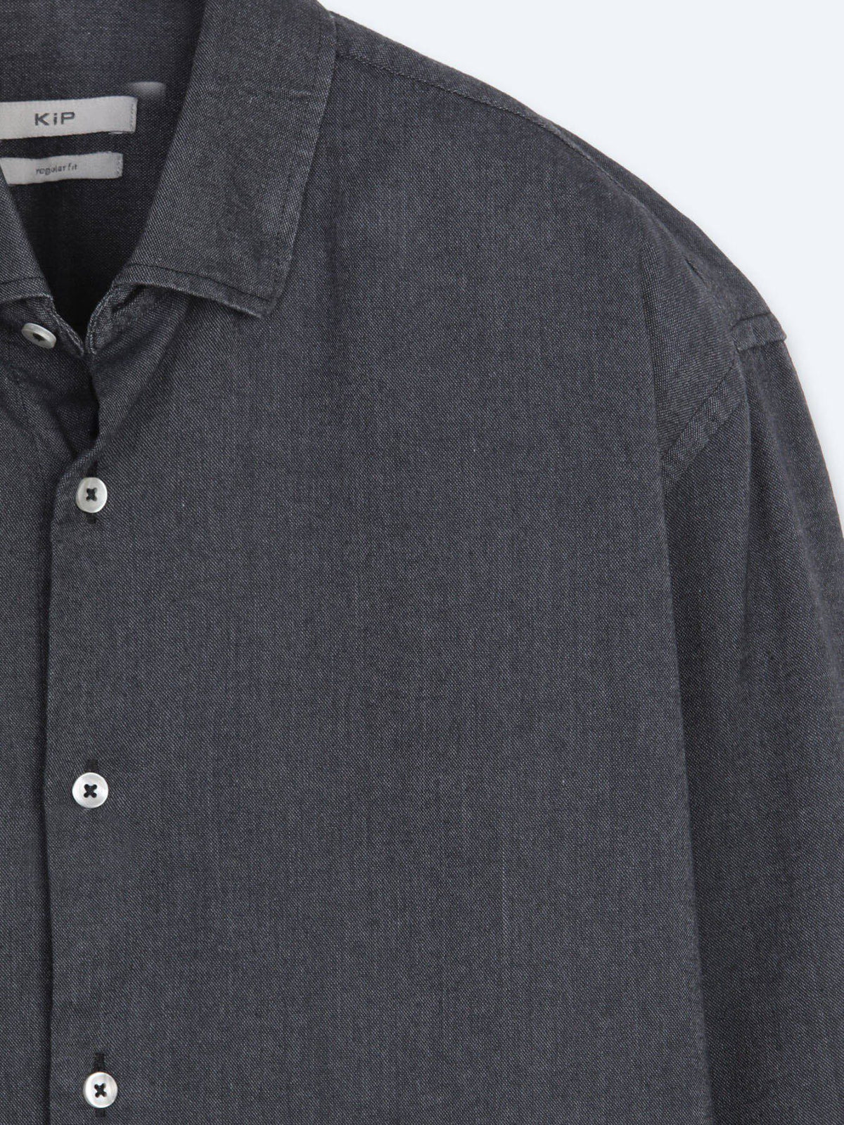 Schwarzes Casual Baumwollhemd Regular Fit