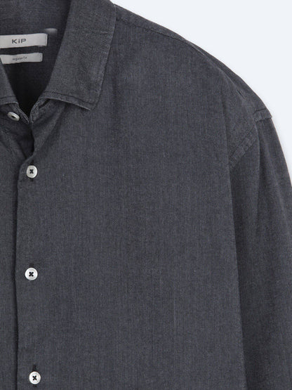 Schwarzes Casual Baumwollhemd Regular Fit