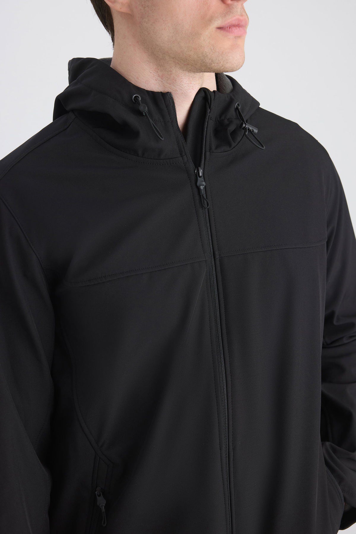 Ds Damat Regular Fit Schwarze Kapuzenjacke