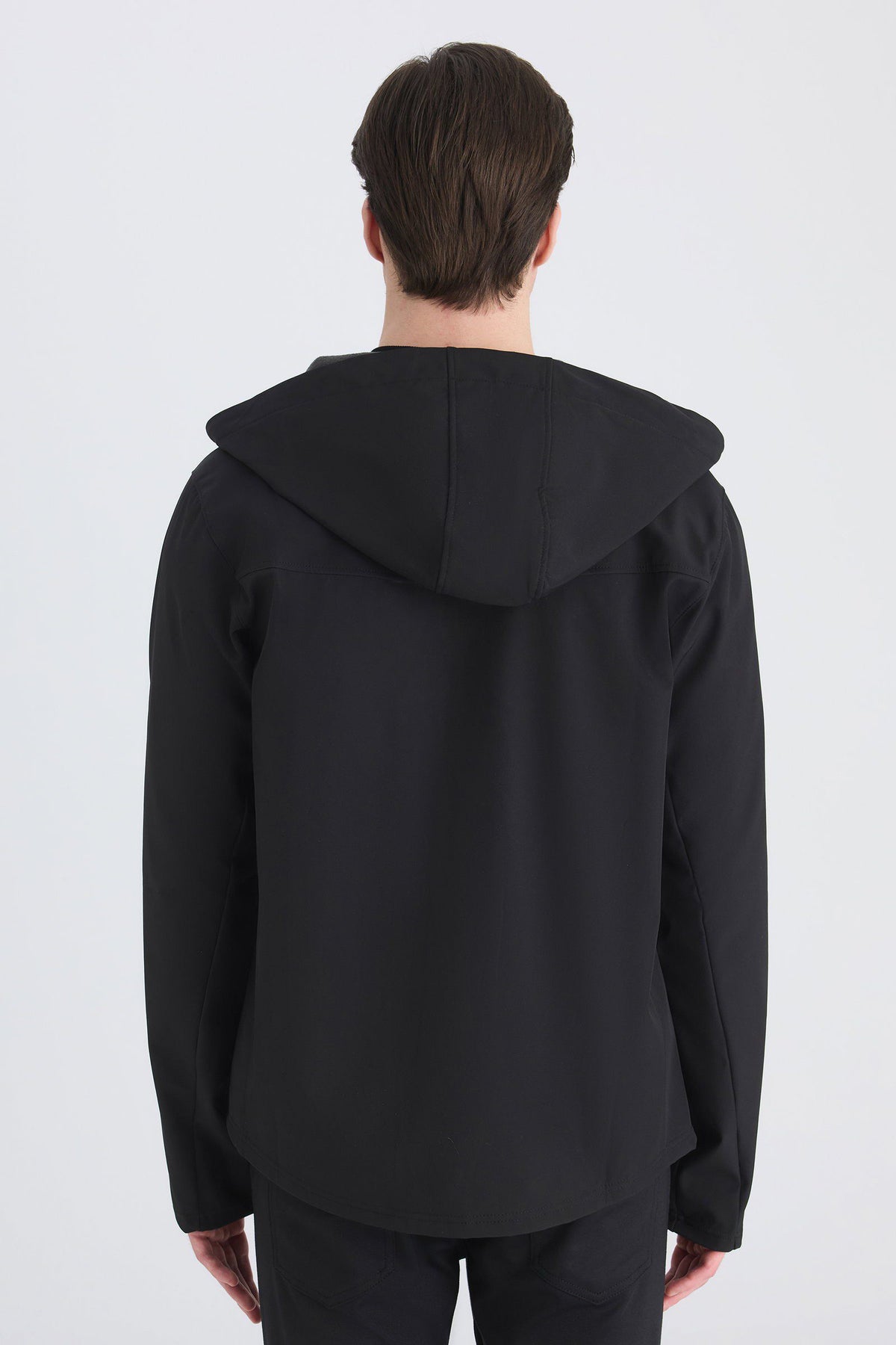 Ds Damat Regular Fit Schwarze Kapuzenjacke