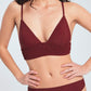 Smocking Padded Bikini Set - Maroon