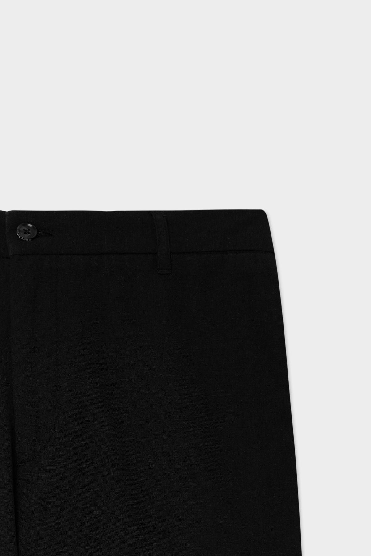 Ds Damat Schwarze Leinen Chino-Hose