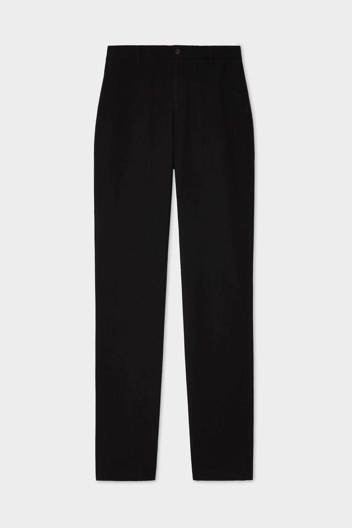 Ds Damat Schwarze Leinen Chino-Hose