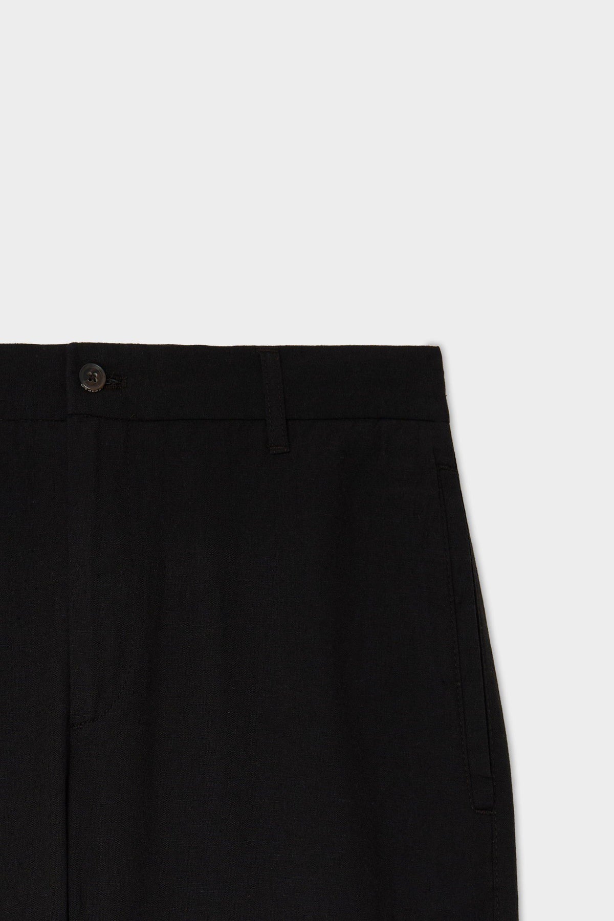 Ds Damat Schwarze Leinen Chino-Hose