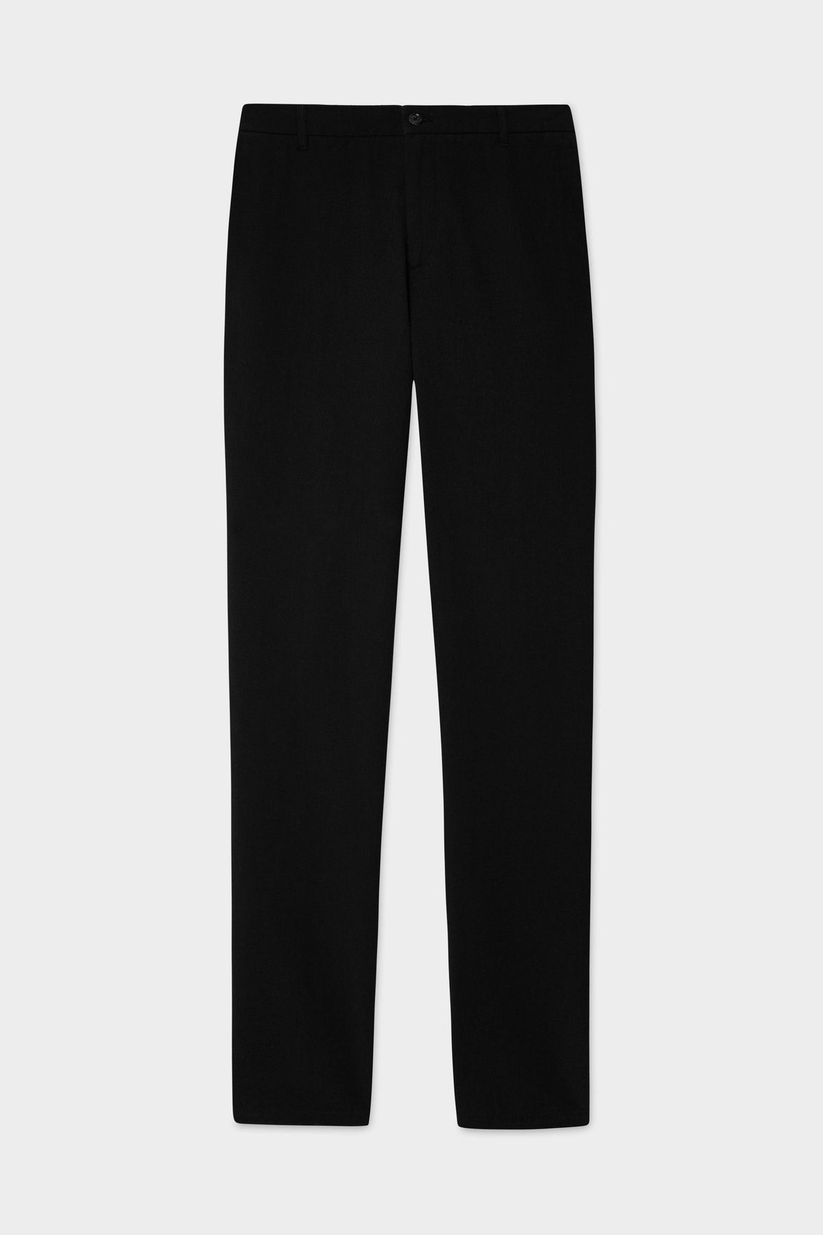 Ds Damat Schwarze Leinen Chino-Hose