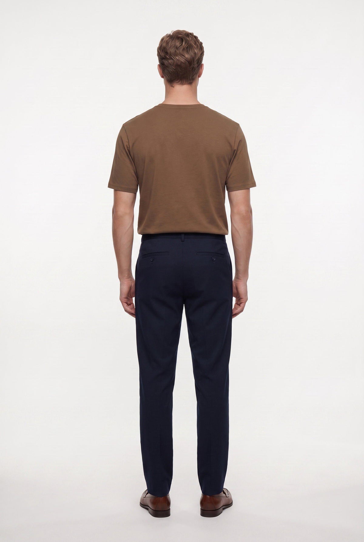 Ds Damat Schwarze Leinen Chino-Hose