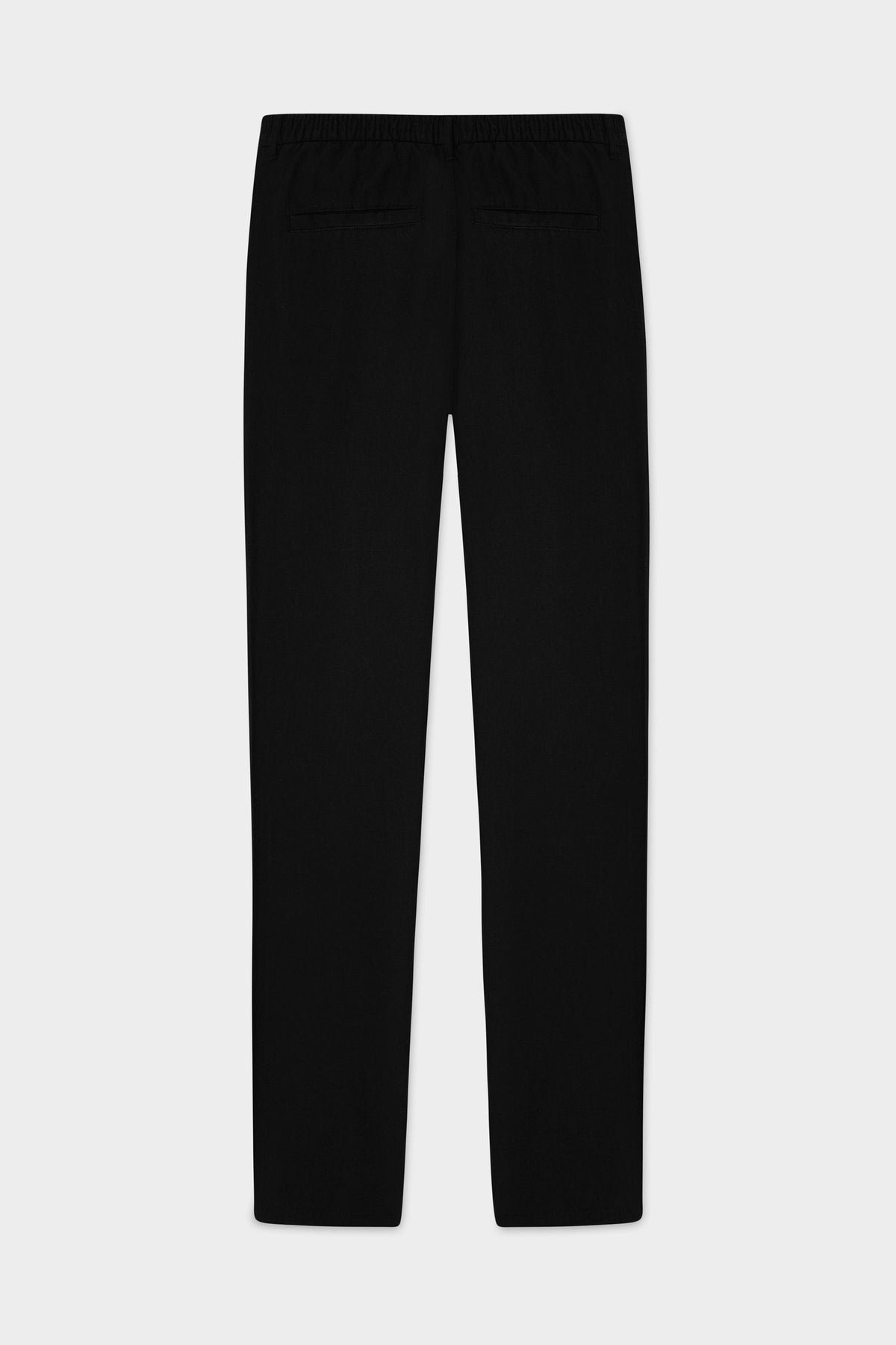 Ds Damat Schwarze Leinen Chino-Hose
