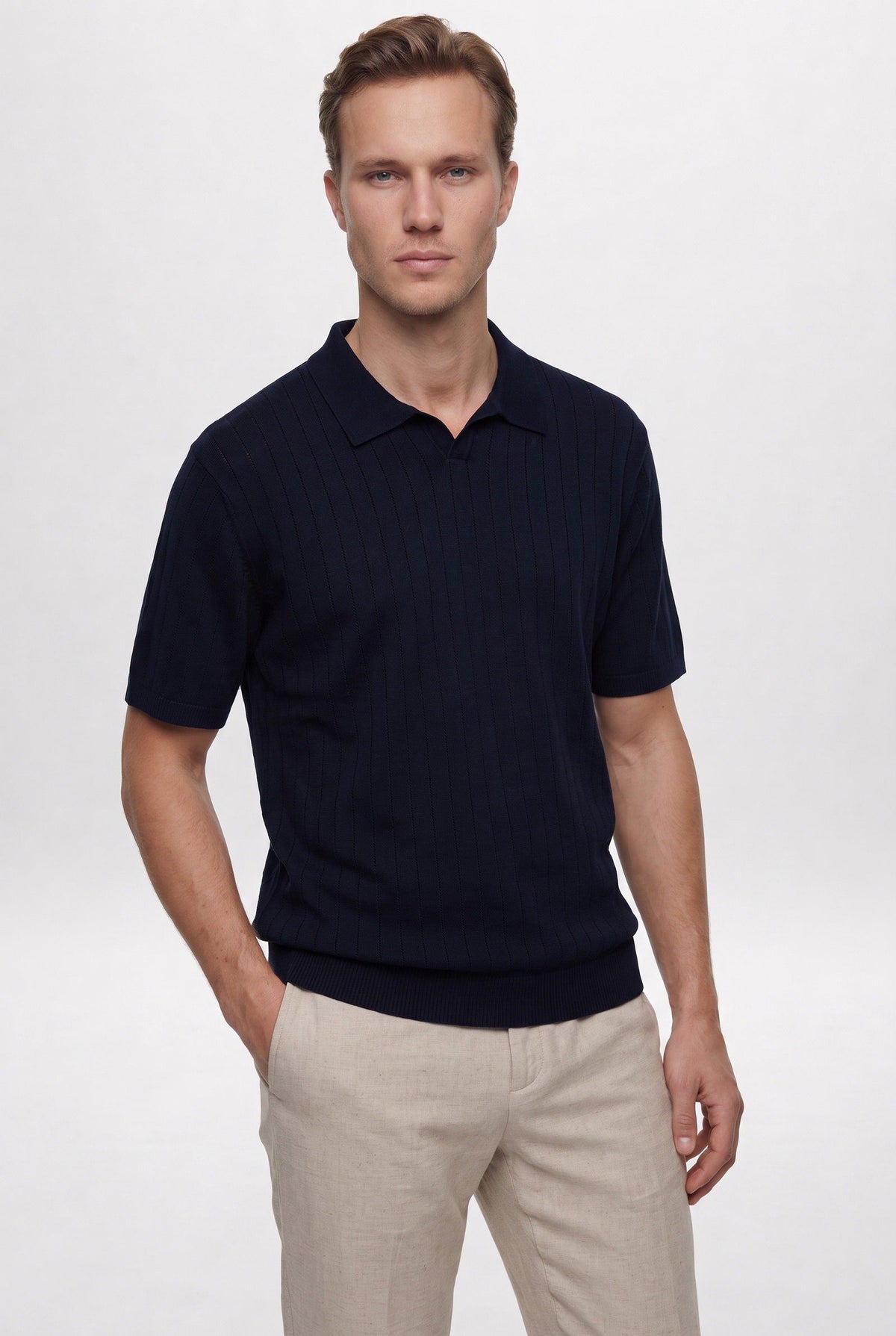 Ds Damat Regular Fit Navy Sommer T-Shirt