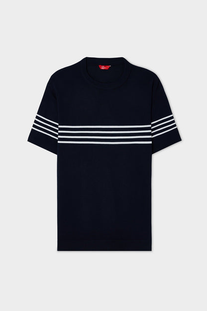Ds Damat Slim Fit Navy Sommer T-Shirt