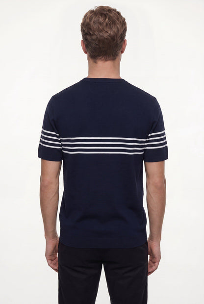 Ds Damat Slim Fit Navy Sommer T-Shirt