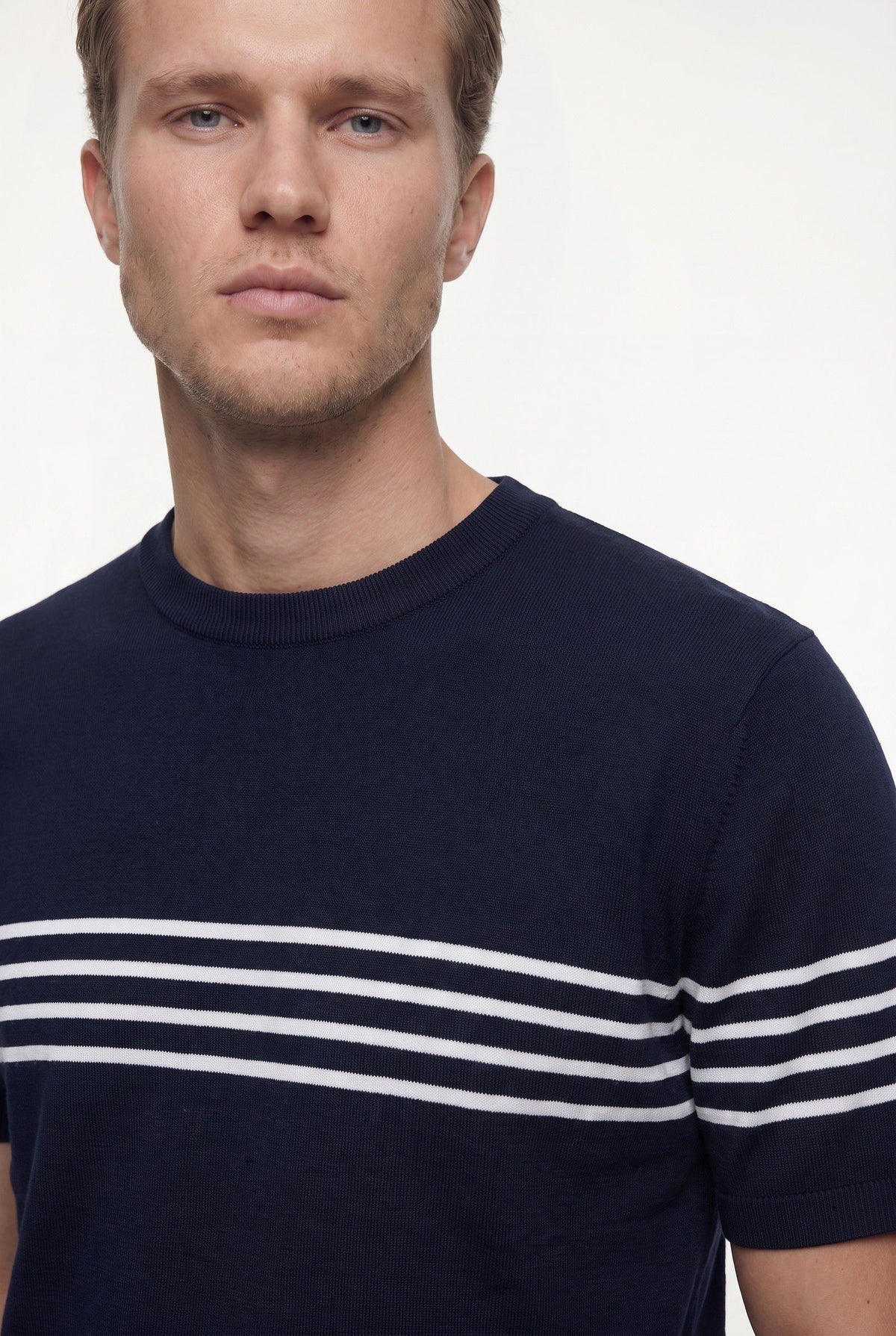 Ds Damat Slim Fit Navy Sommer T-Shirt