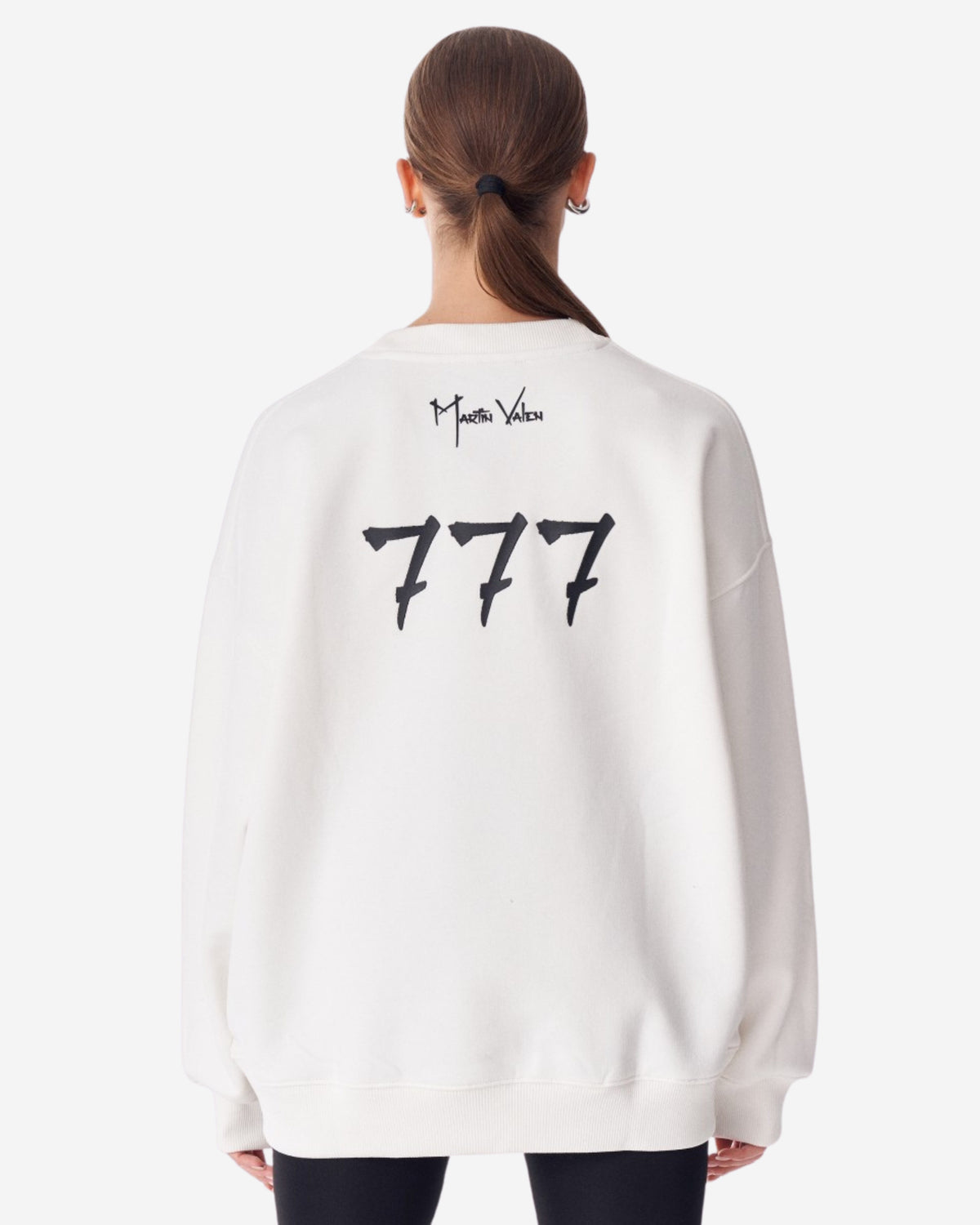 Designer Weiße Damen Oversize-Sweatshirt