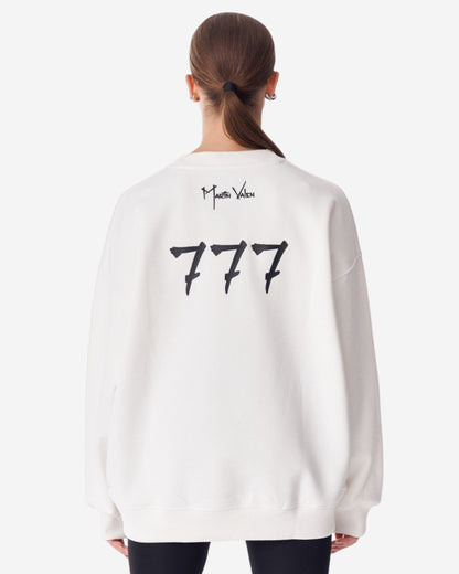 Designer Weiße Damen Oversize-Sweatshirt