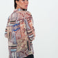 Printed - Long Sleeve Shirt - Beige blue