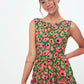 Printed Tie Back Long Dress - Day dress - pink poppy