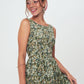 Printed Tie Back Long Dress - Day dress - green meadow